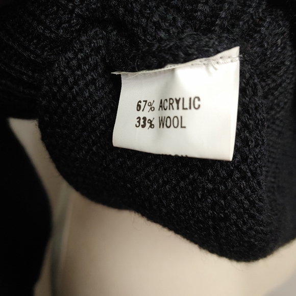 Vintage Embroidered Floral Mock Neck Wool Blend Sweater Size S - Picture 8 of 11